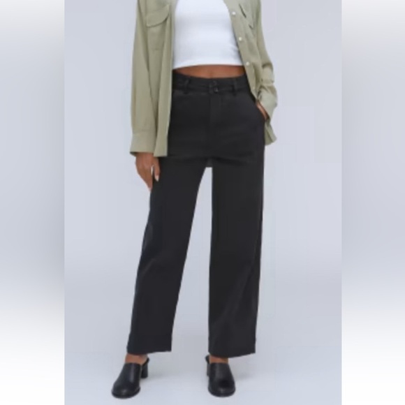 Everlane The Organic Wide Leg Pant Womens Sz 6 High Waist - Picture 1 of 6